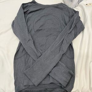 Lululemon Athletica Dark Gray Long Sleeve Shirt Swiftly Tech